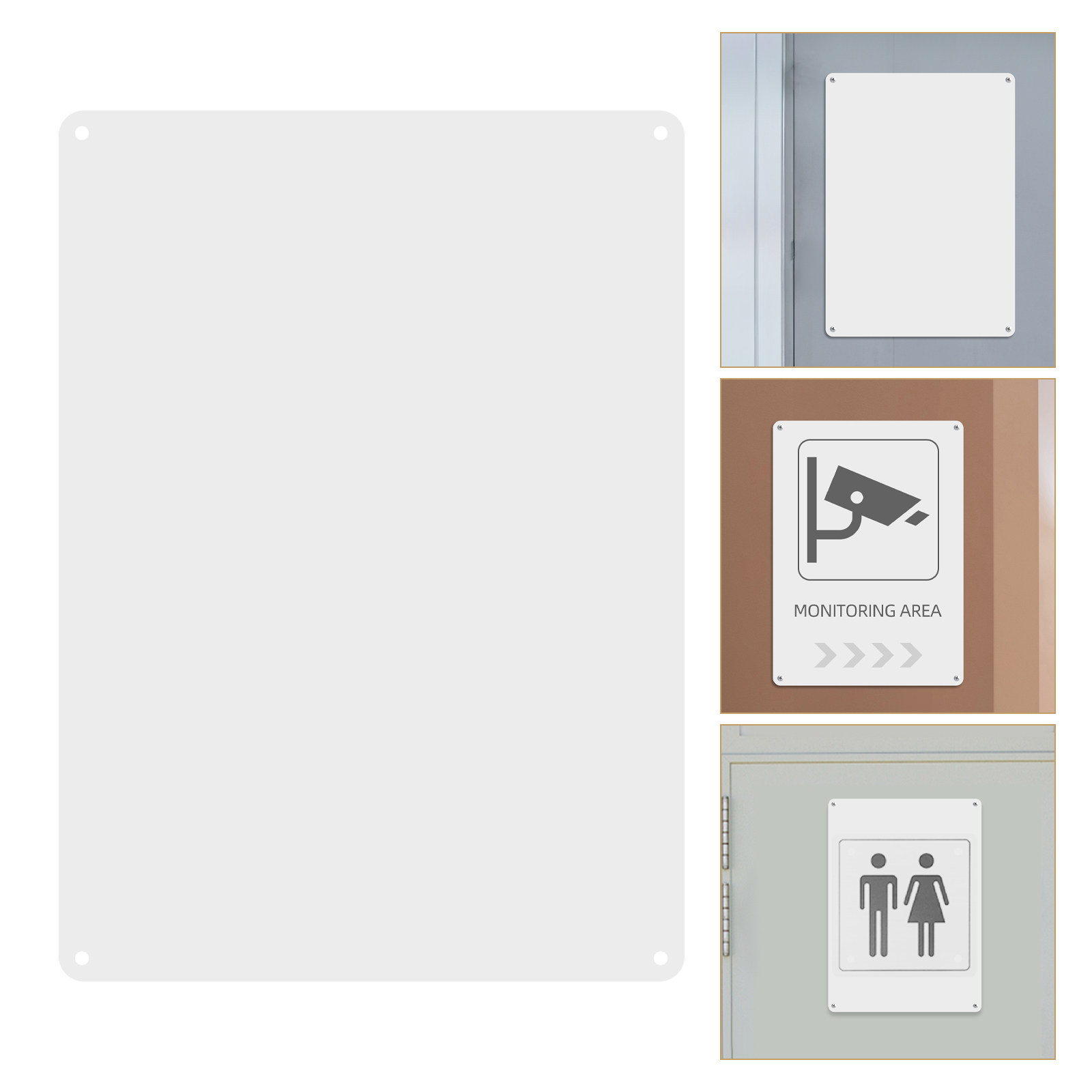 Yard Sign Blank - 2 sztuki pustych, białych metalowych tabliczek