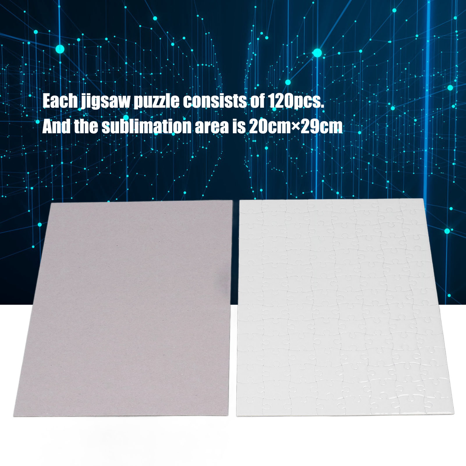 Puzzle Blank White - Zestaw do drukowania puzzli, 10 sztuk,